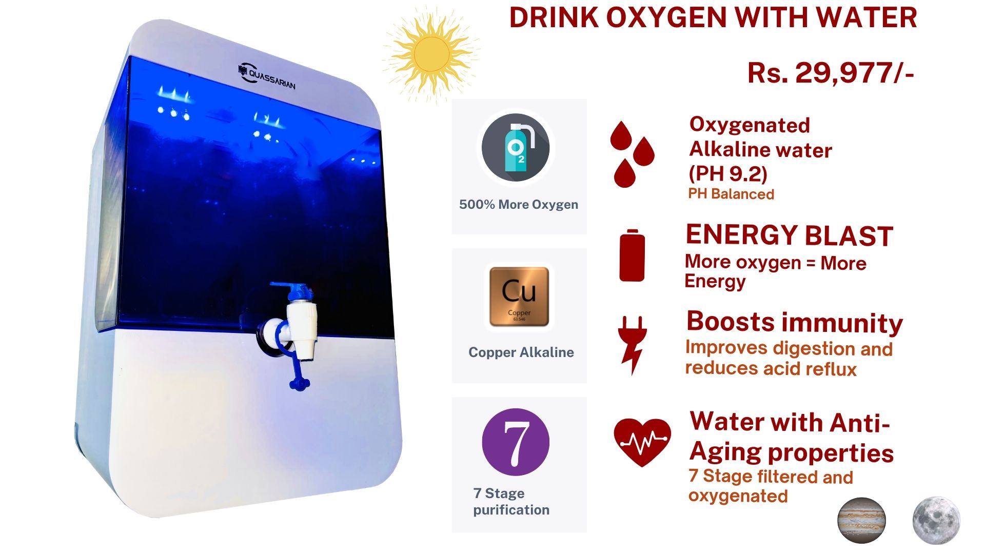 Best Water Purifier and ioniser Quassarian Oxygenator